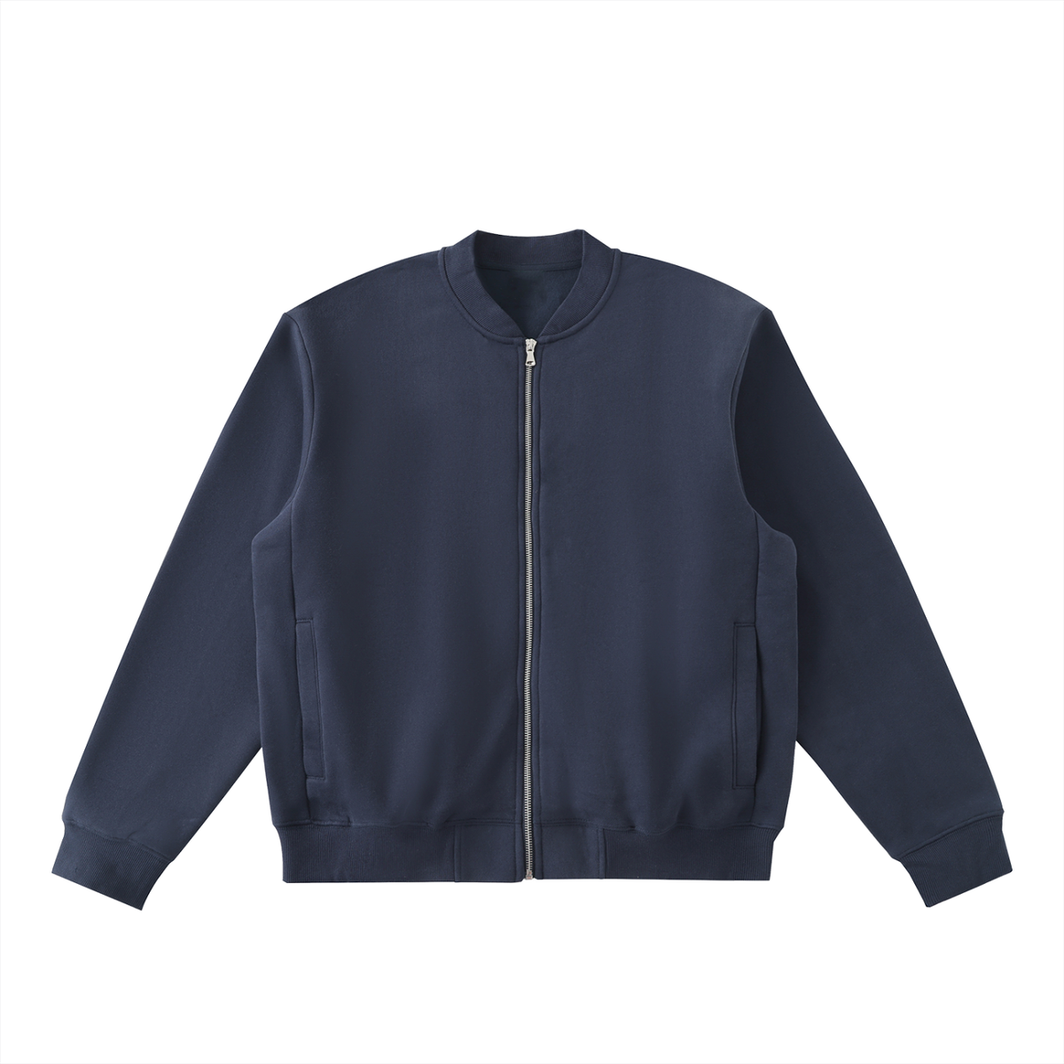 Essential Zip-Up Fleeced Varsity Jacket – Customisable