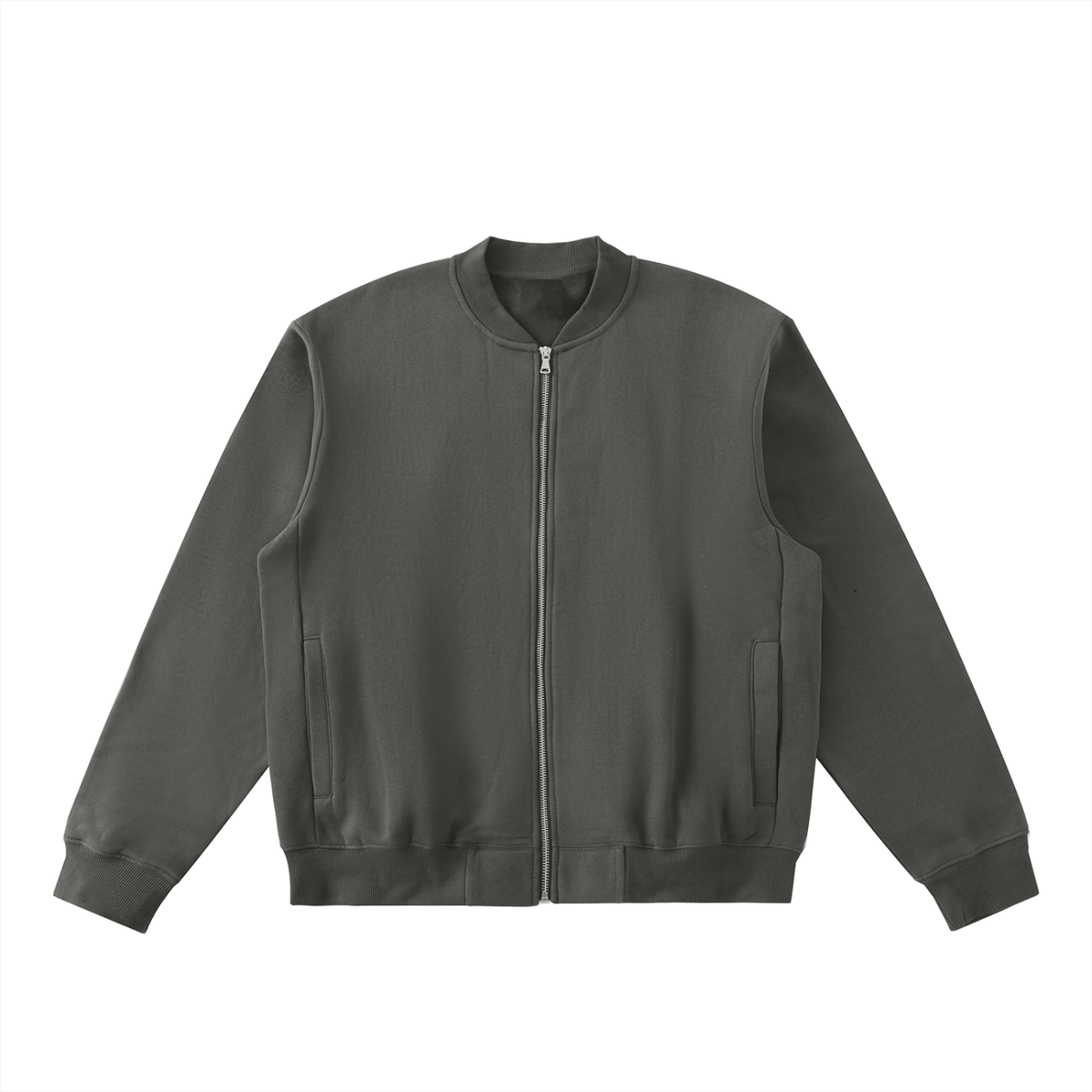 Essential Zip-Up Fleeced Varsity Jacket – Customisable