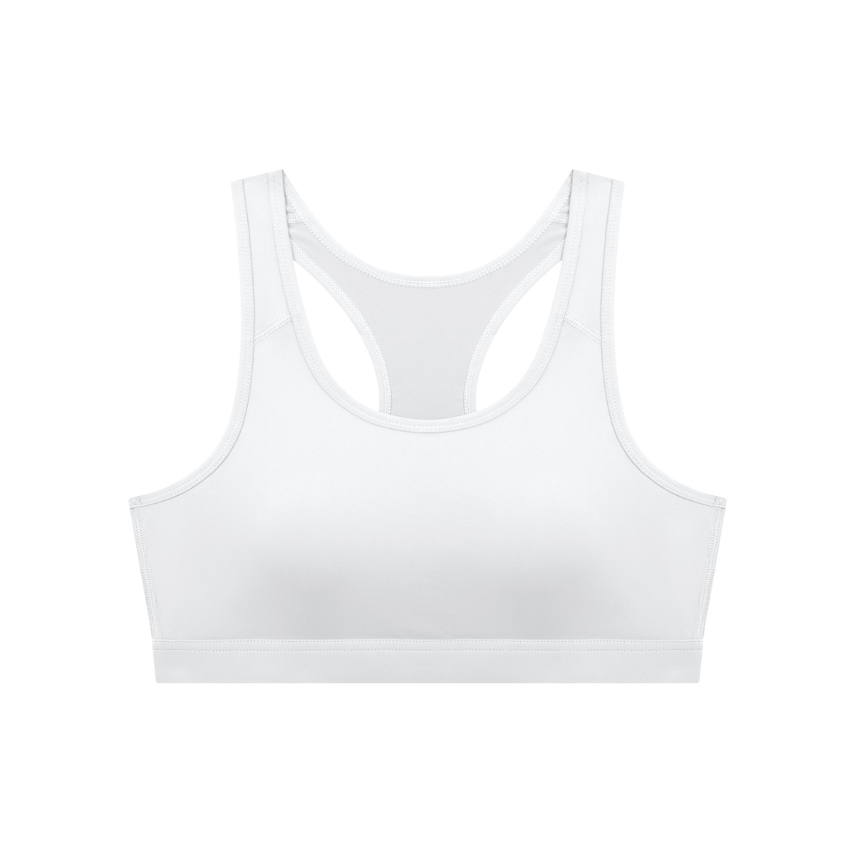Cropped Sports Bra in black - front view