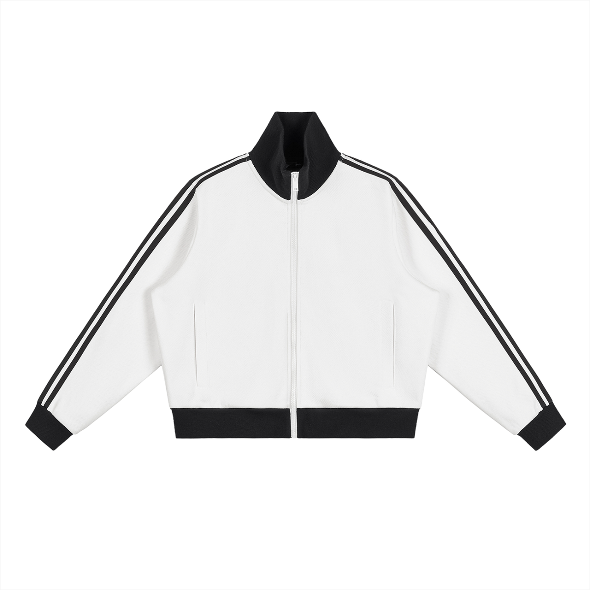 Contrast-Side-Stripe-Fleece-Cropped-Track-jacket-womens-customisable