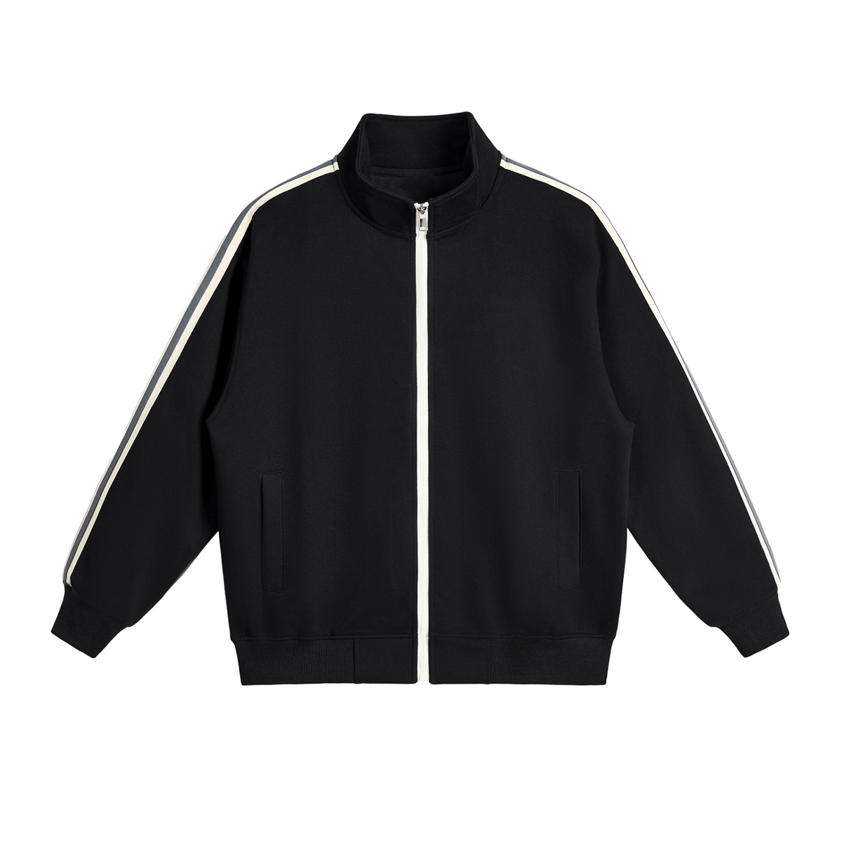 Contrast Side-Stripe Stand Collar Jacket – Customisable