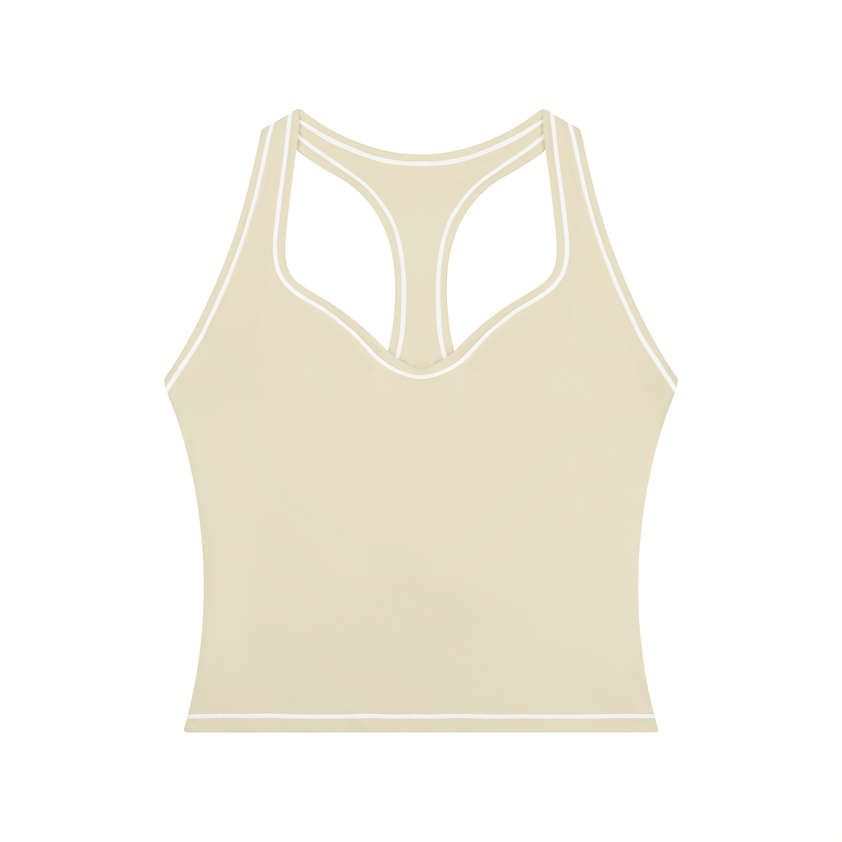 Topstitching Yoga Tank Top customisable design - back view