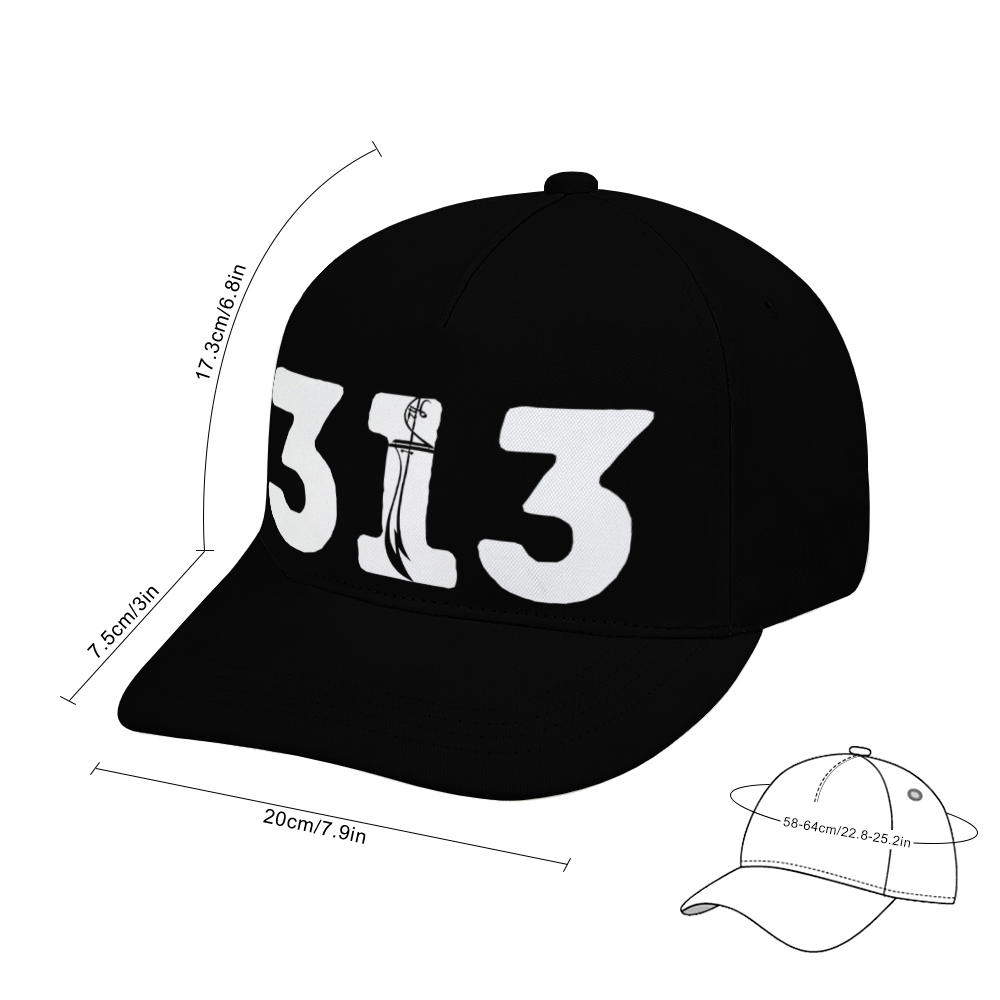 unisex-313-Baseball-cap-in-black-yellow-pink-babyblue-darkblue-grey-white-red