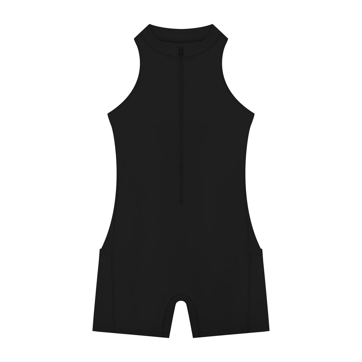 Quarter-Zip Yoga Romper – Customisable Women's Activewear