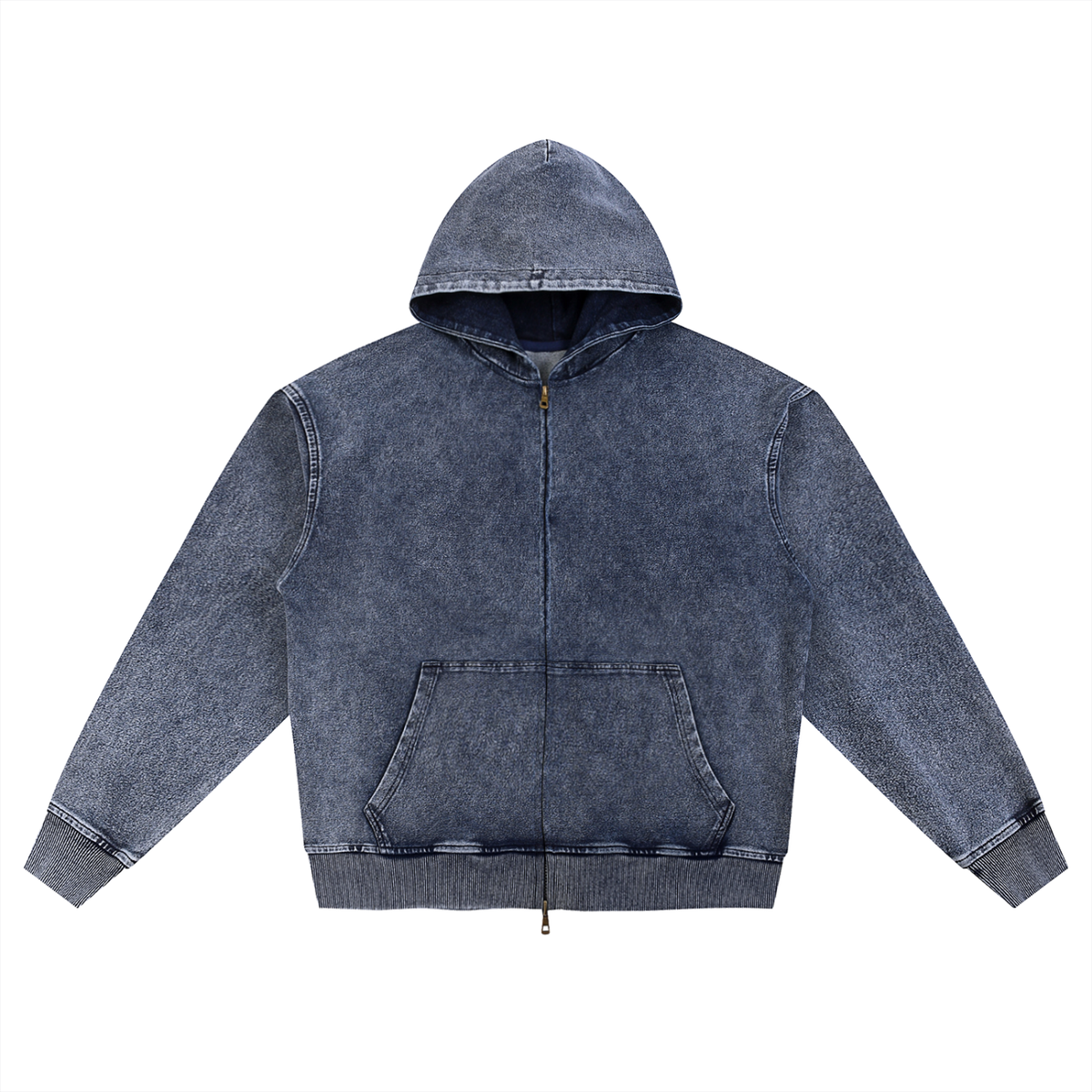 Snow Wash Oversized Zip-Up Unisex Hoodie – Customisable