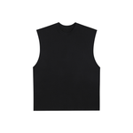 MENS-WOMENS-unisex-Raw-Edge-Cotton-Tank-Top-customisable gym-vest