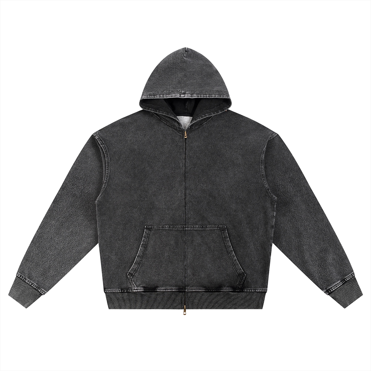 Snow Wash Oversized Zip-Up Unisex Hoodie – Customisable