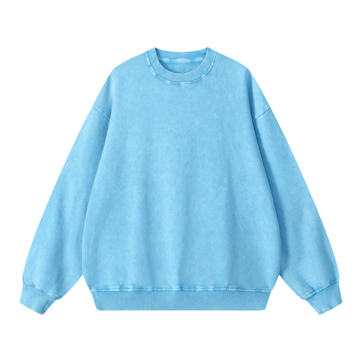 Snow Washed Unisex Oversized Sweatshirt 100% Cotton