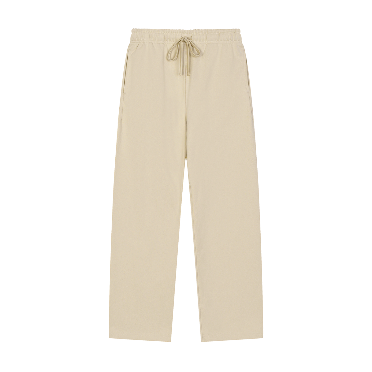 Solid Color Straight-Leg Sweatpants