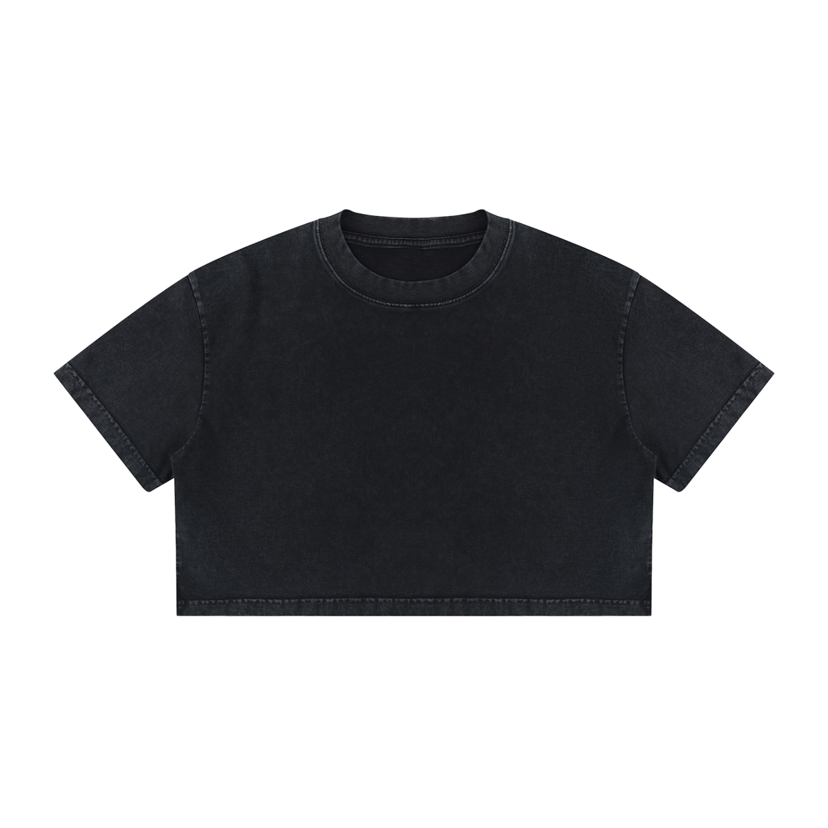 Women's Mineral Wash Cotton Crop T-Shirt