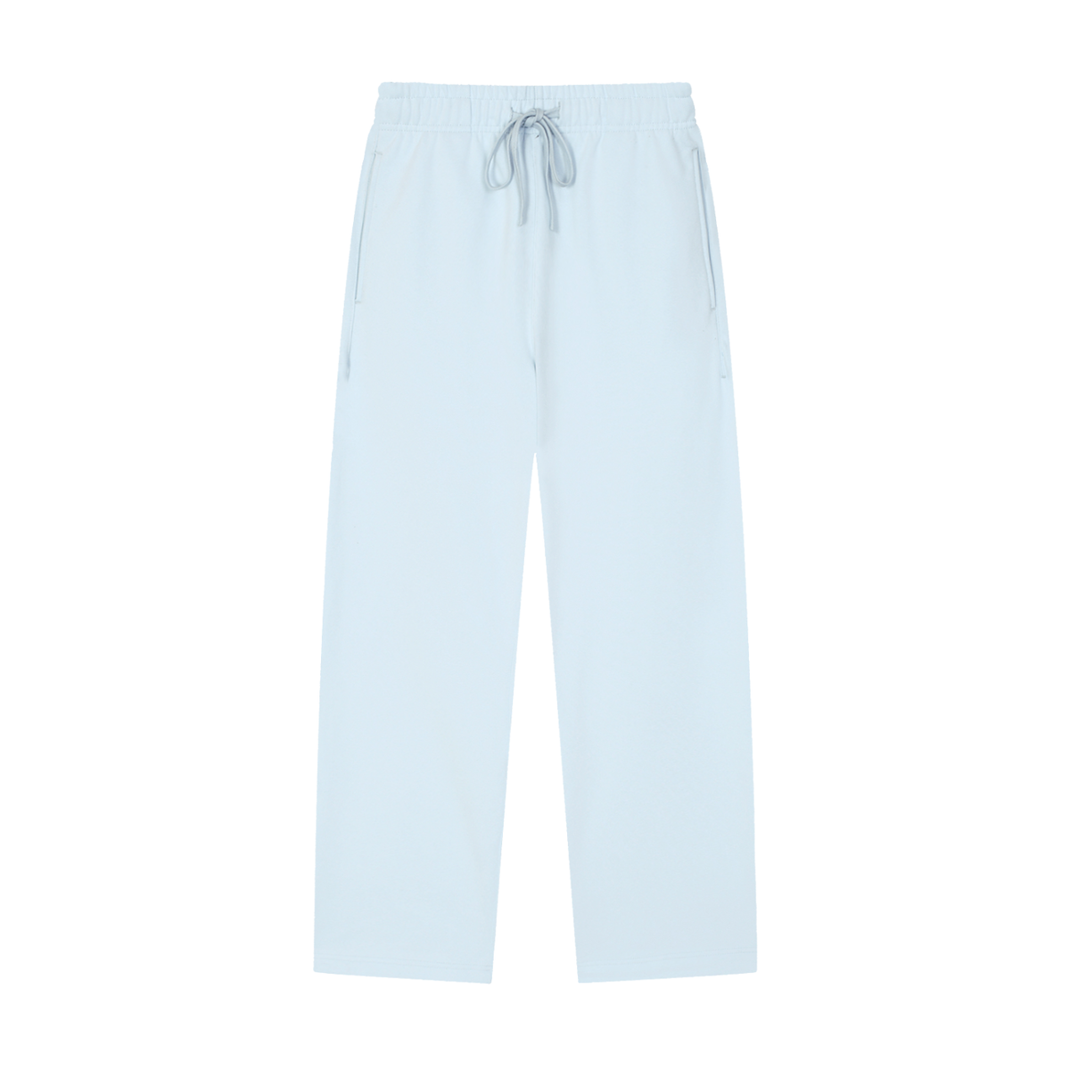 Solid Color Straight-Leg Sweatpants