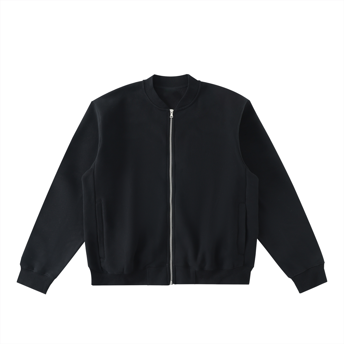 Essential Zip-Up Fleeced Varsity Jacket – Customisable