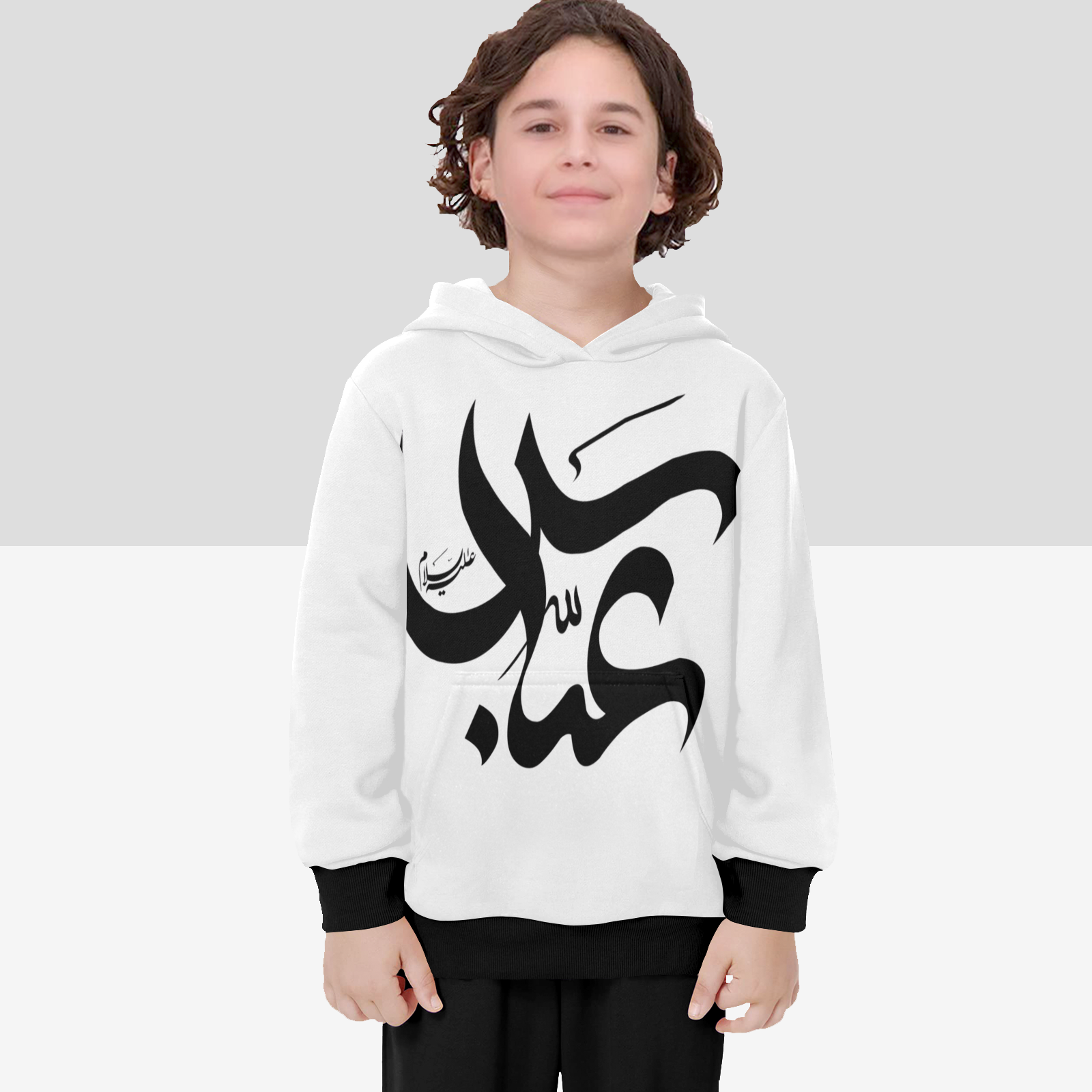 boys-hoodie-with-313-abbas-arabic-text-print-in-black-white-blue-light-blue-yellow-grey-shia-islam