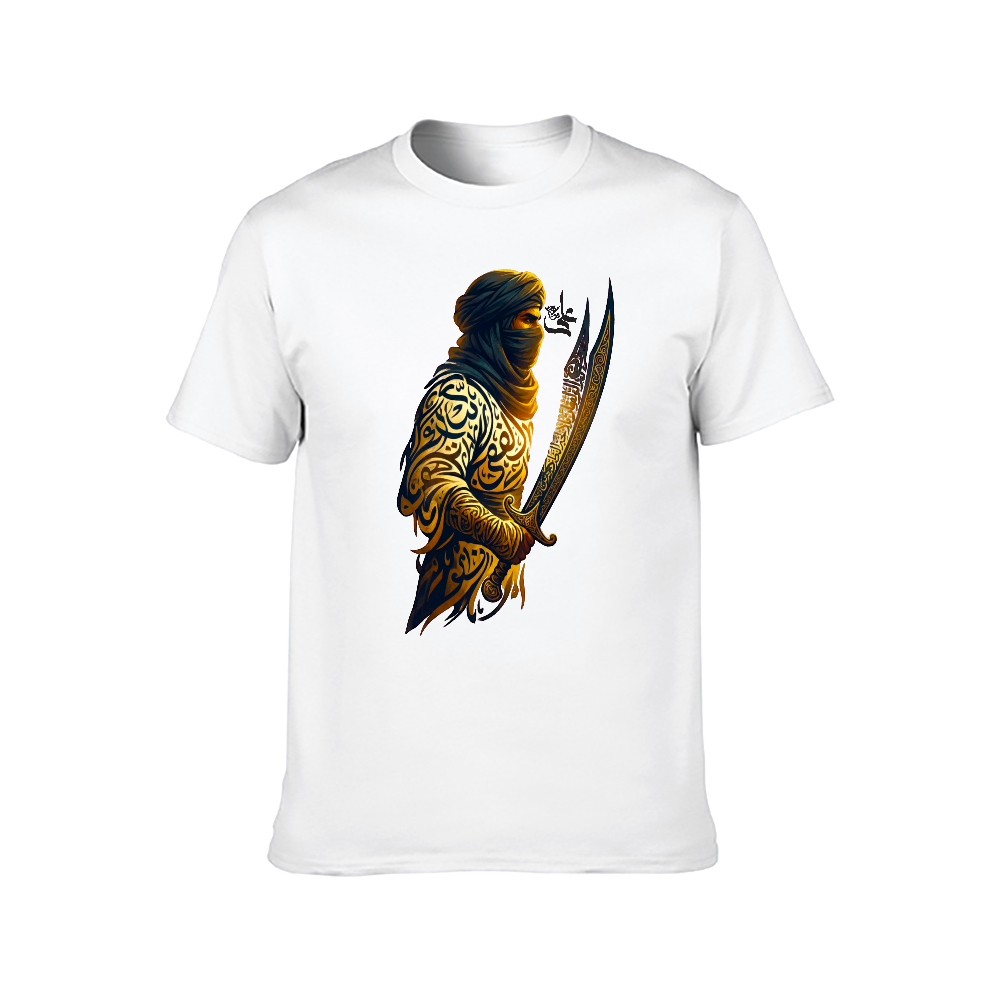 men's-cotton-t-shirt-with-labayka-ya-hussain-in-black-yellow-white-blue-darkblue-grey-pink-greyblue-purple-maroon-coffee-brown-apricot