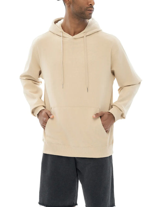 Classic-Unisex-Cotton-Hoodie-customisable-in-white-black-khaki-blue-yellowbrown-coffee