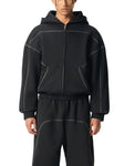 Contrast-Stitched-Boxy-Fleece-Zip-Hoodie-grey-black-customisable