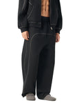 Contrast-Stitched-Fleece-Sweatpants-BLACK GRAY-GREY-CUSTOMISABLE