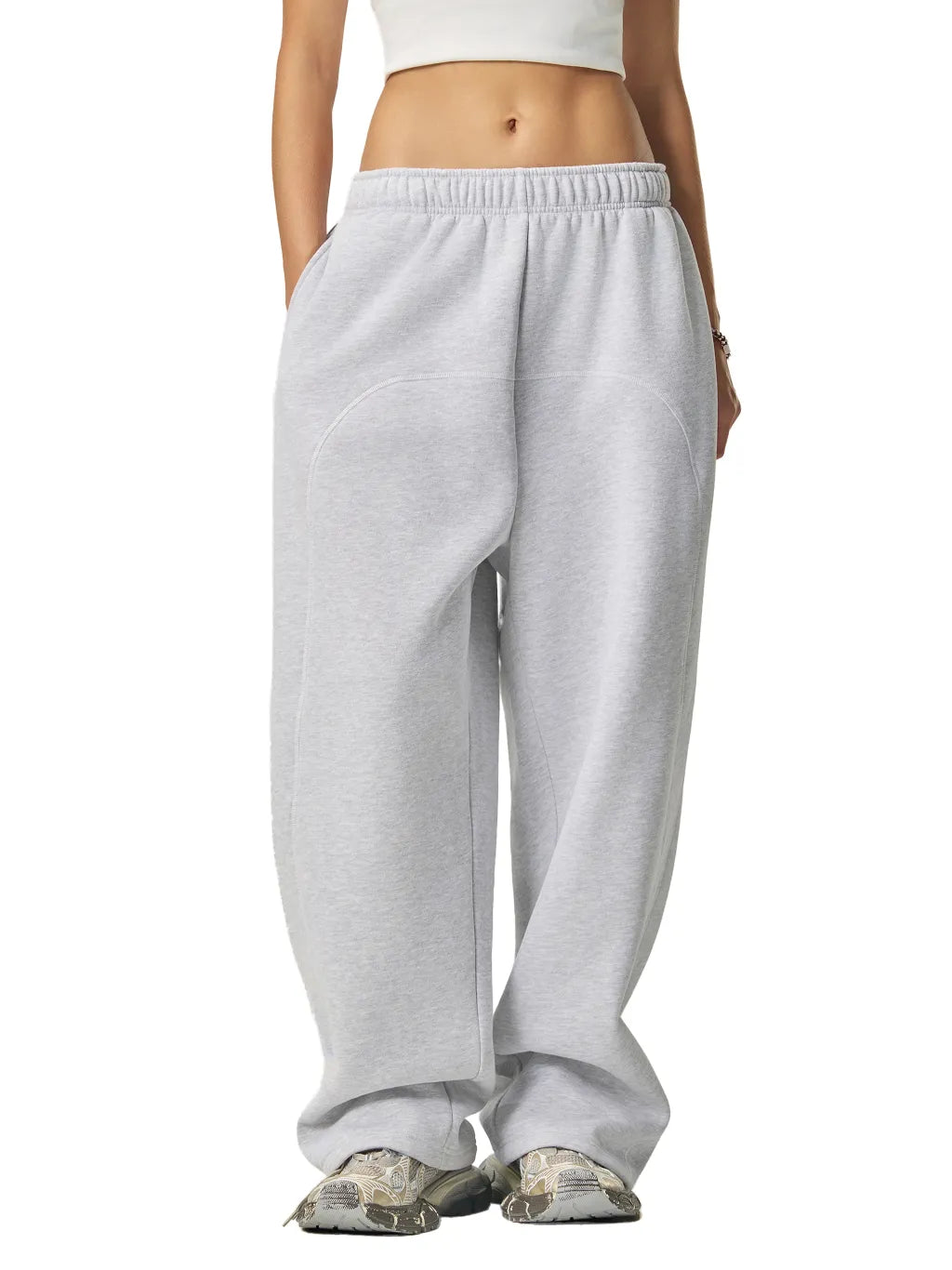 Contrast-Stitched-Fleece-Sweatpants-BLACK GRAY-GREY-CUSTOMISABLE