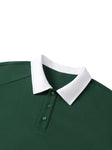 mens-womens-unisex-Contrast-Collar-Raglan-Polo-Shirt-IN-GREEN-RED-BROWN-BLACK-WHITE-COFFEE-Customisable