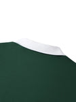 mens-womens-unisex-Contrast-Collar-Raglan-Polo-Shirt-IN-GREEN-RED-BROWN-BLACK-WHITE-COFFEE-Customisable