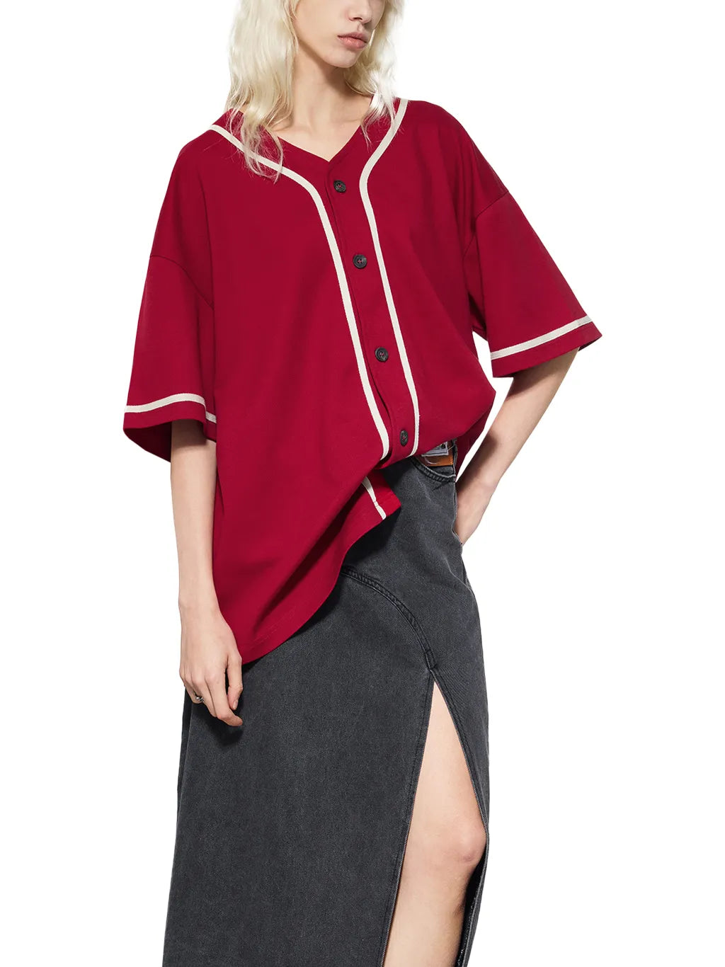 mens-womens-unisex-Contrast-Piped-Button-Up-Jersey-red-black-navy-white-cstomisable