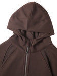 Cropped Half-Zip Hoodie hem detail close-up