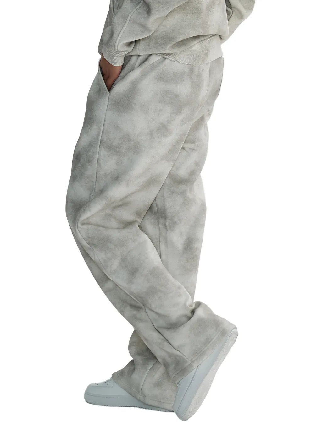 Dirty-Washed-Fleece-Sweatpants-white-gray-sportswear-menswear-tracksuit-customisable