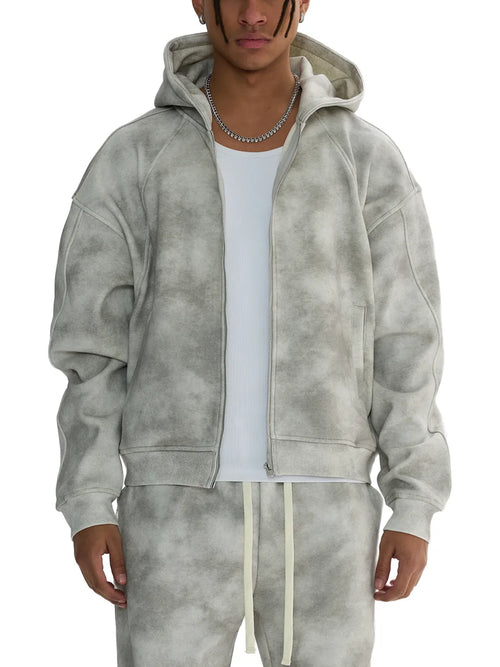 Dirty-Washed-Zip-Up-Fleece-Hoodie-mens-customisable