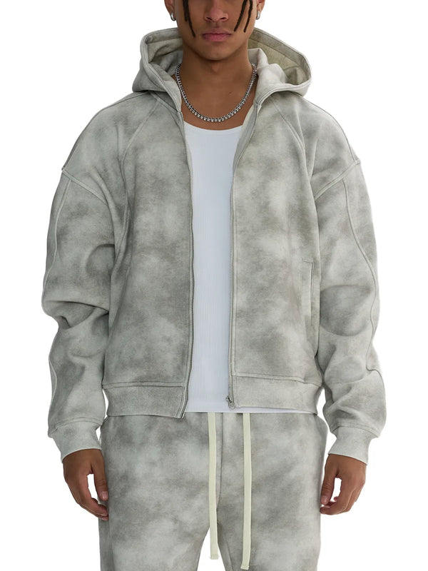 Dirty-Washed-Zip-Up-Fleece-Hoodie-mens-customisable