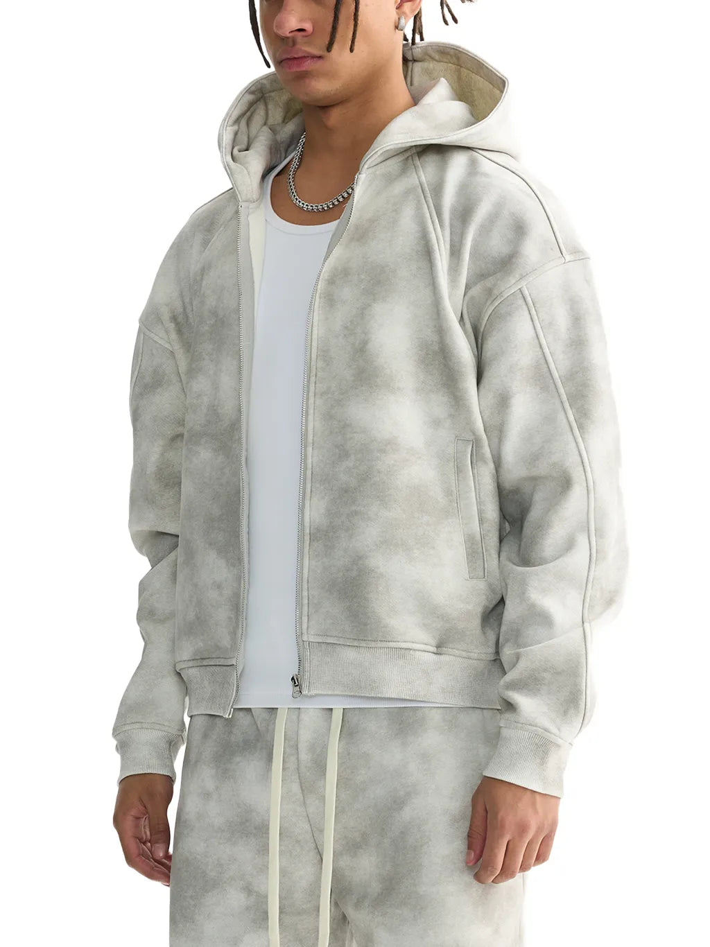Dirty-Washed-Zip-Up-Fleece-Hoodie-mens-customisable