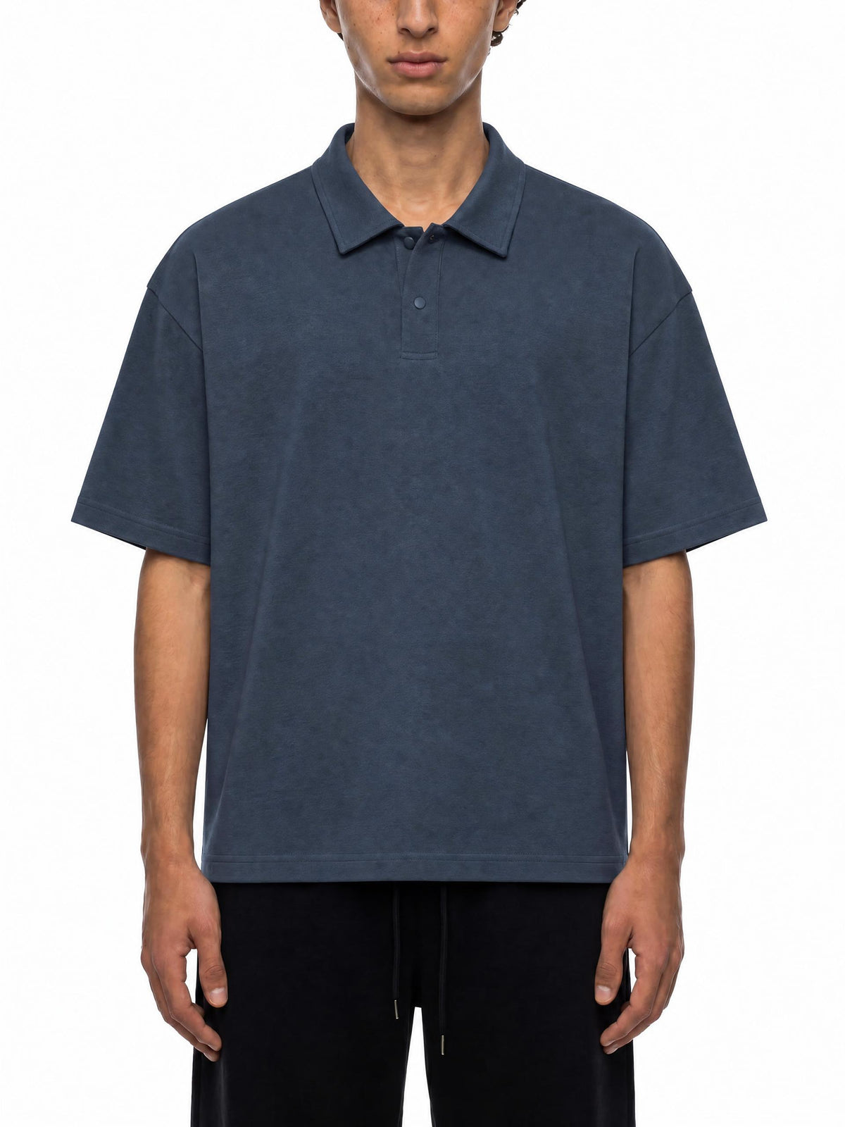 Drop-Shoulder-Short-Sleeve-Polo-mens-customisable-blue-navy-black-white