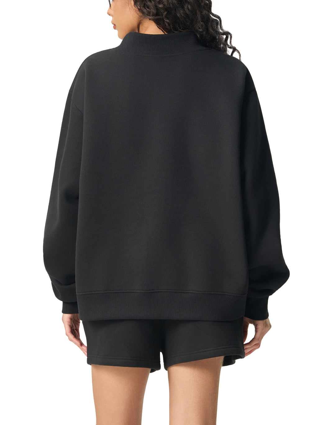 Essential Fleece Mock-Neck Crew Sweatshirt - Customisable