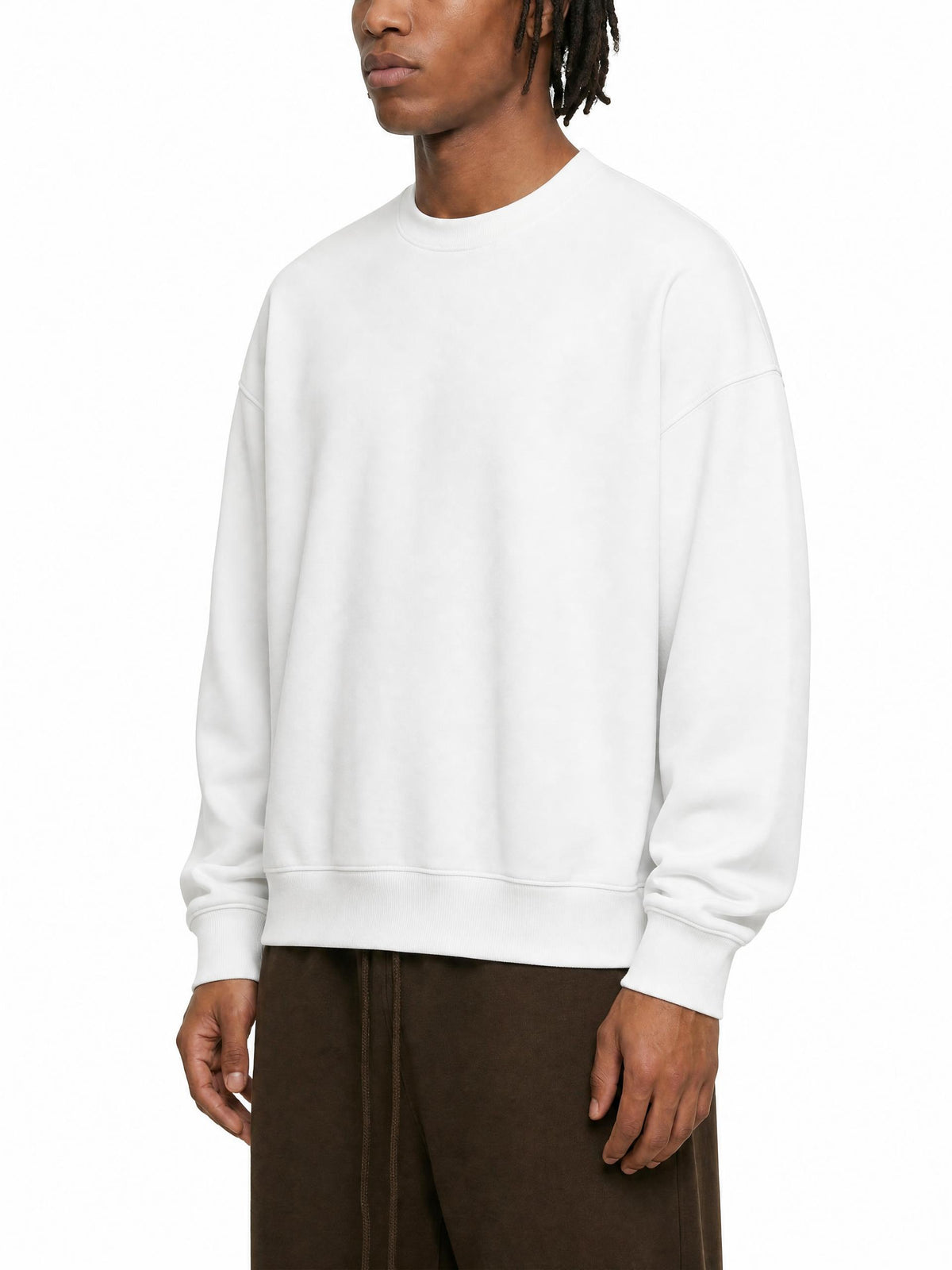 Essential-Heavyweight-Crewneck-sweatshirt-unisex-in-black-blue-gray-white-camel-khaki-red-customisable