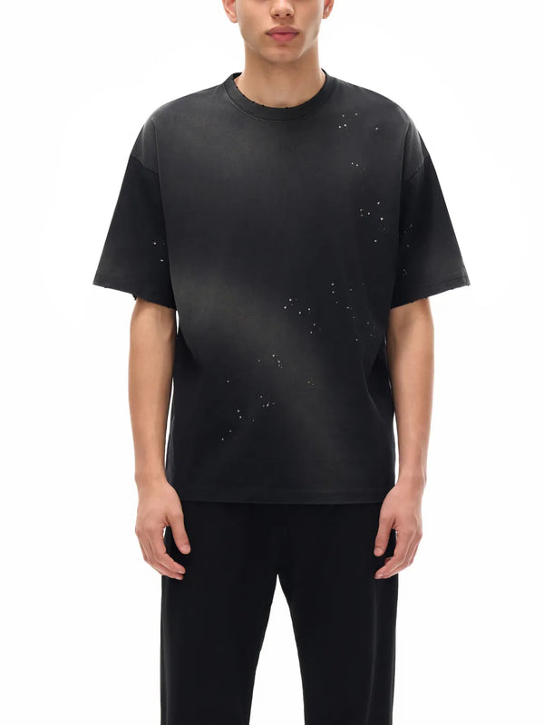 Hand-Frayed Sunfade Paint Splatter T-Shirt