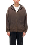 Hand-Frayed Sunfade Zip Hoodie