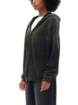 Hand-Frayed Sunfade Zip Hoodie