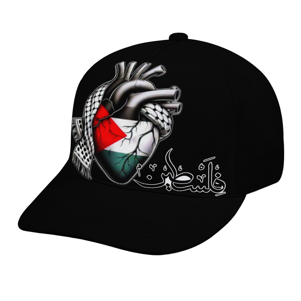 unisex-baseball-cap-heart-beats-for-palestine-in-black-grey-yellow-red-pink-lightblue-darkblue-white