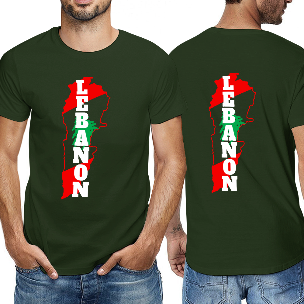 Men's T-Shirt  - Lebanon | Pure Cotton Streetwear Graphic Tee