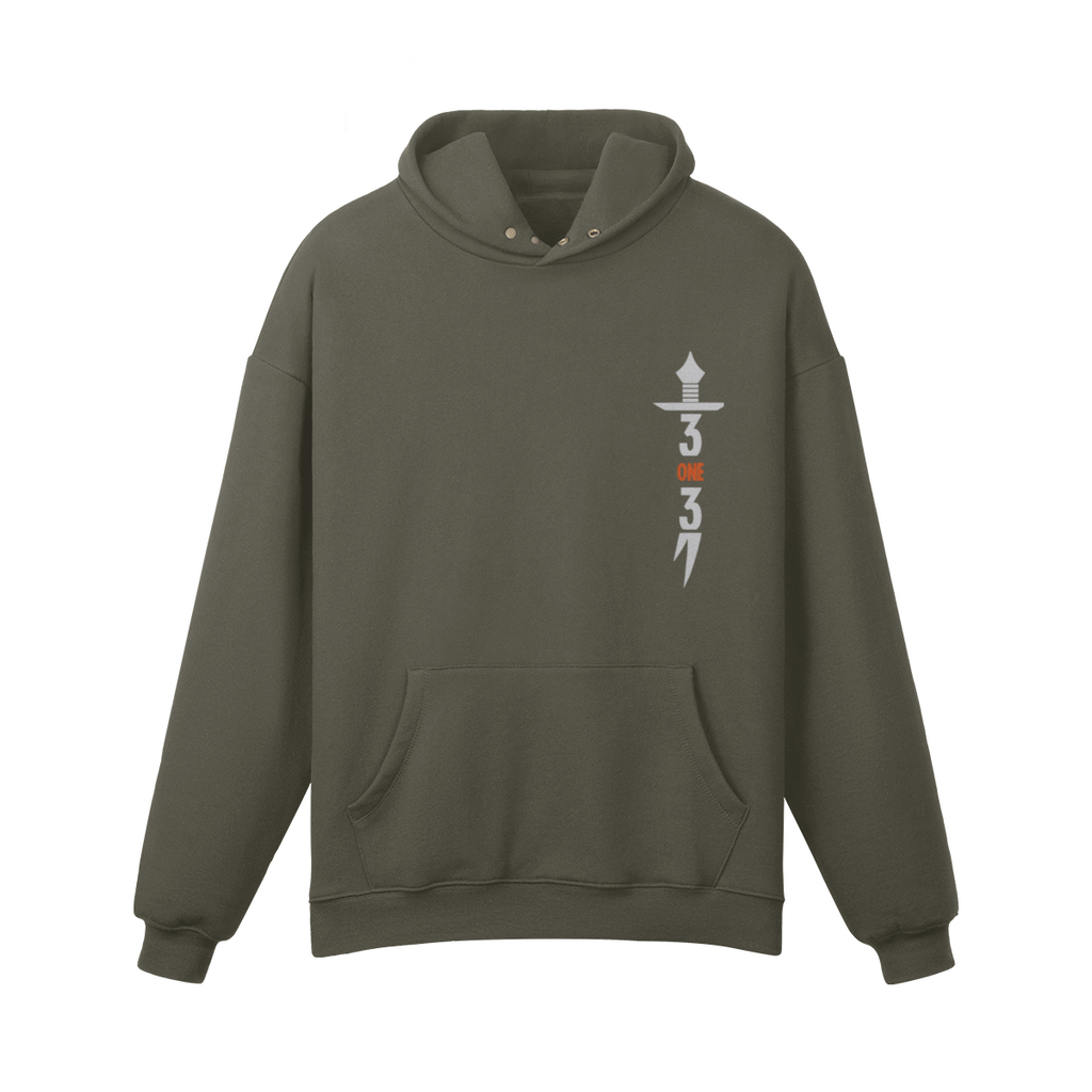 Unisex Pure Cotton Heavyweight High Collar Hoodie - "313 Death With Dignity Is Better Than A Life Of Humiliation"