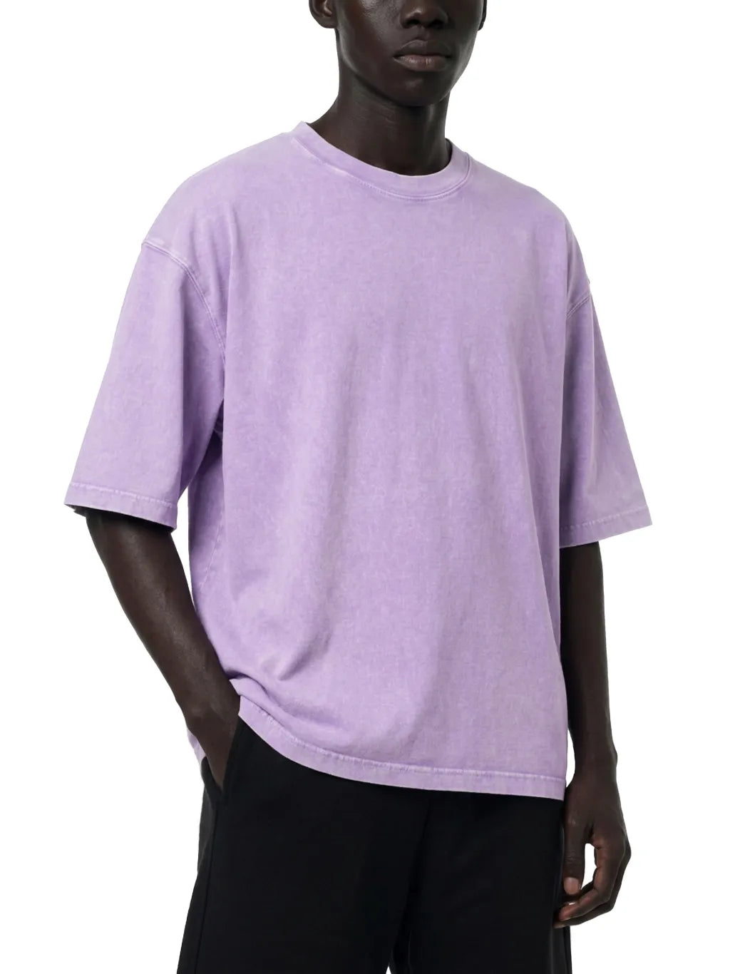 mens-womens-unisex-Mineral-Wash-Boxy-Cotton-T-Shirt-in-black-white-navy-purple-cream-apricot