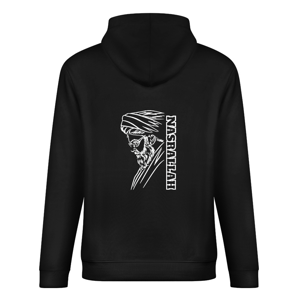 mens-cotton-hoodie-with-nasrallah-in-black-white-grey-light-blue-dark-blue-Grey