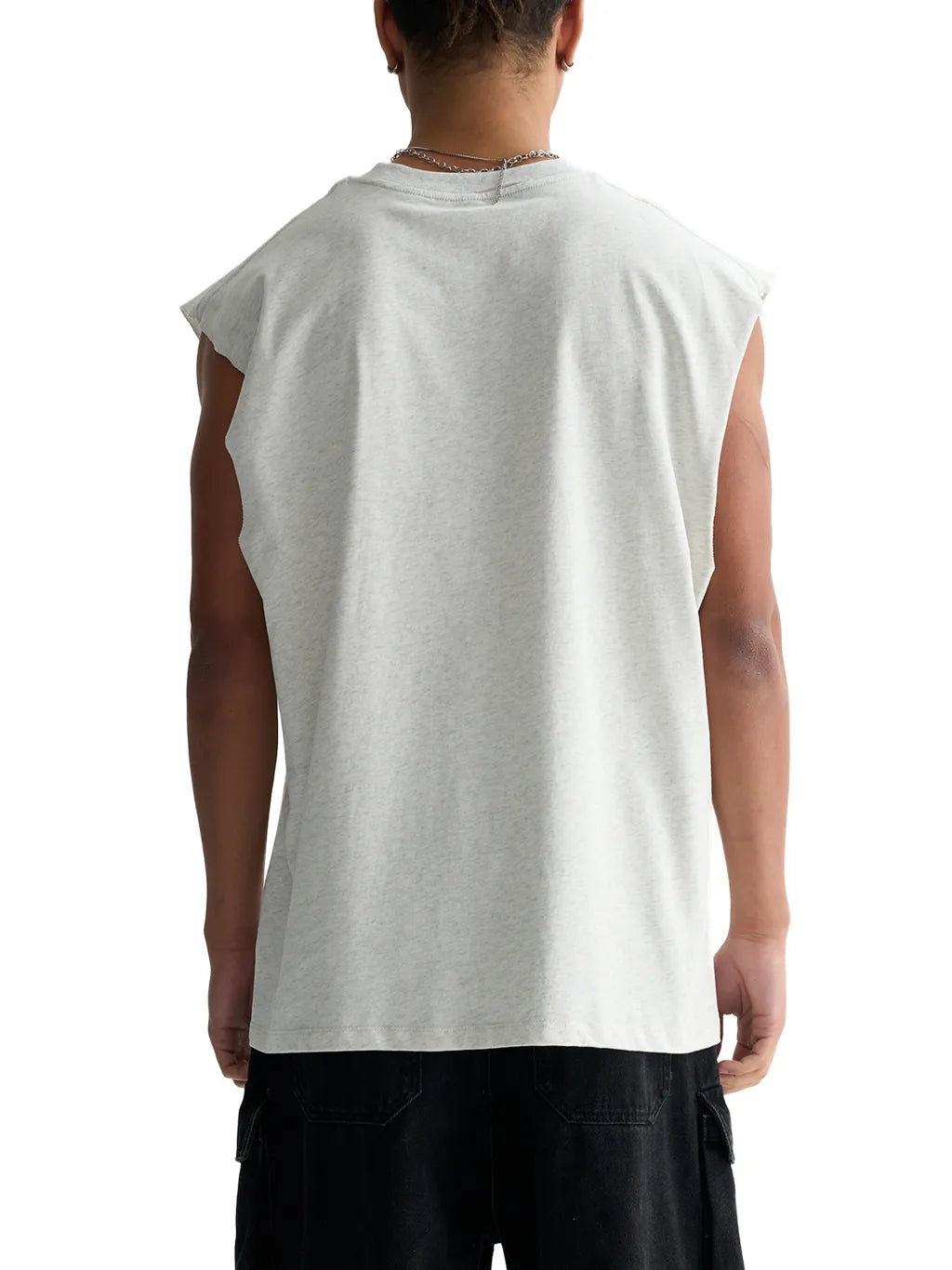 MENS-WOMENS-unisex-Raw-Edge-Cotton-Tank-Top-customisable gym-vest