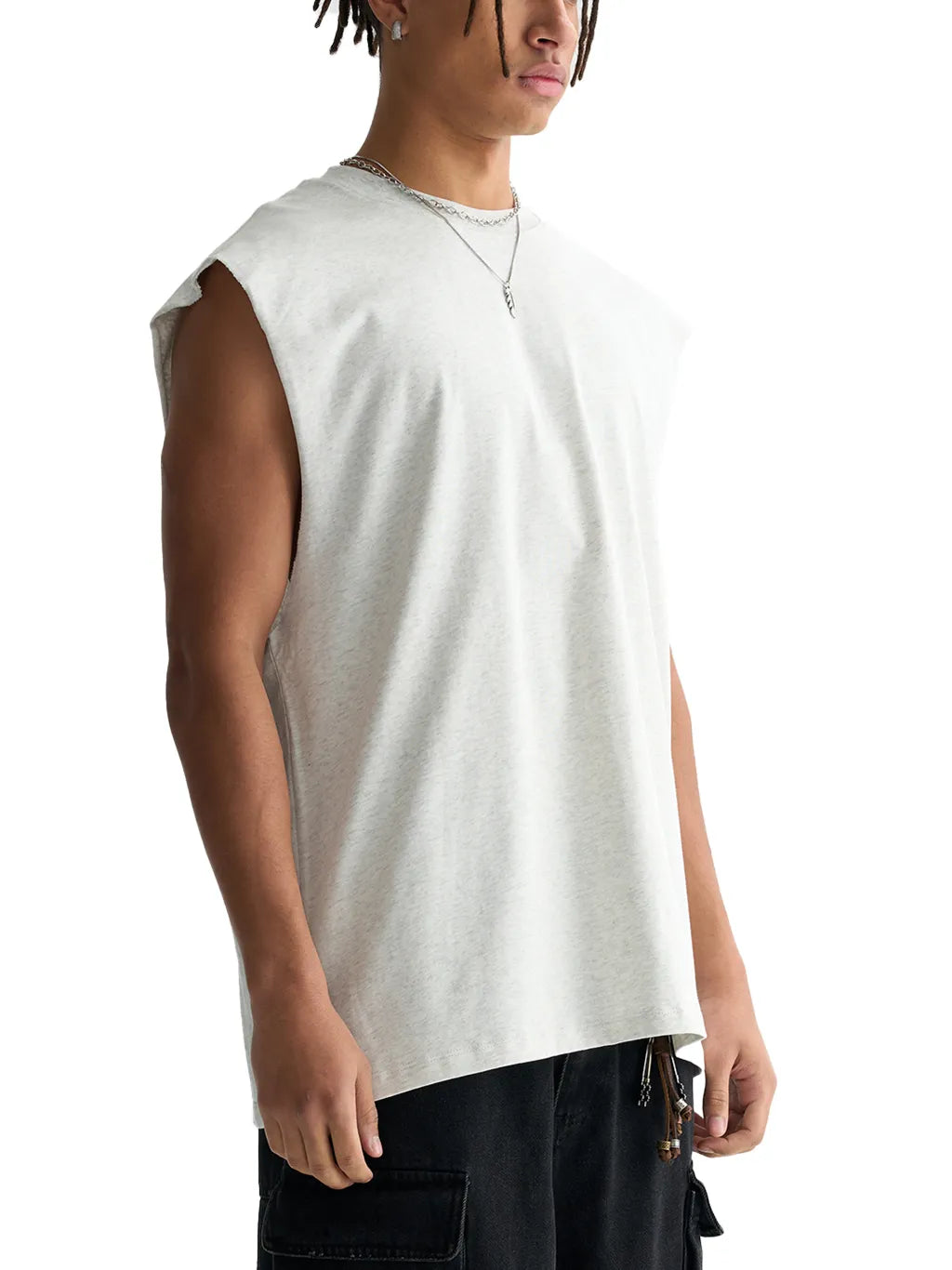 MENS-WOMENS-unisex-Raw-Edge-Cotton-Tank-Top-customisable gym-vest