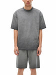 mens-womens-unisex-black-gray-white-Reverse-Dyed-Loose-Cotton-T-Shirt 
