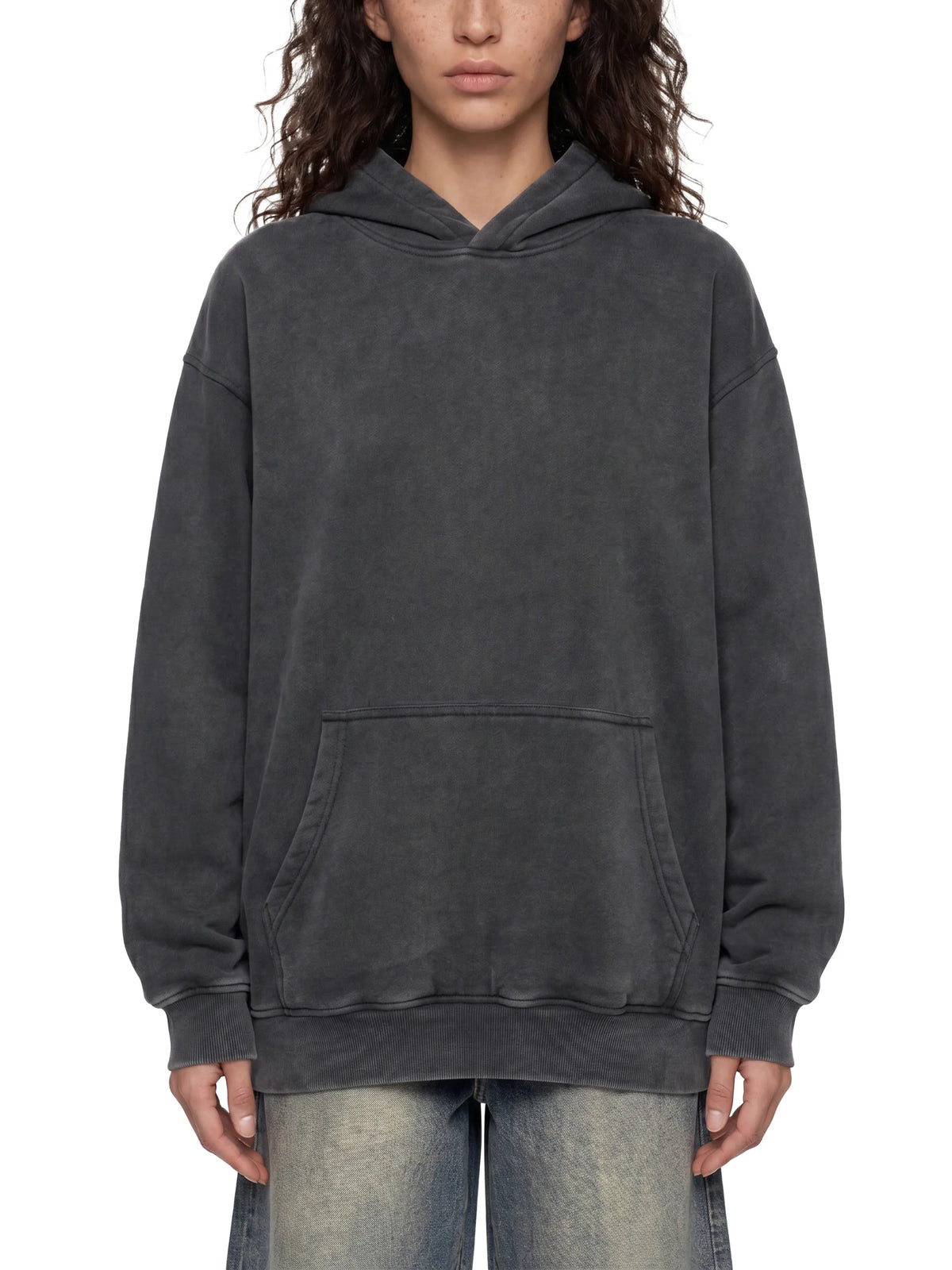 Snow Wash Fleece Oversize Hoodie