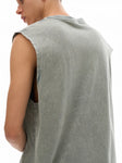 Snow Washed Frayed Hem Tank Top