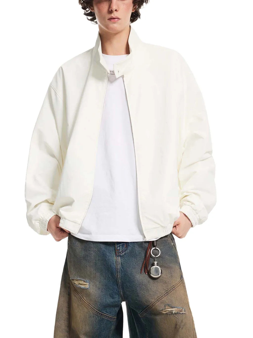 Stand-Collar-Bomber-Jacket-mens-womens-unisex-jacket-in-gray-white-black-customisable