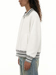 Striped-Rib-Collar-Zip-Jacket-mens-womens-gymwear-gym-clothing-white-customisable