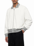 Striped-Rib-Collar-Zip-Jacket-mens-womens-gymwear-gym-clothing-white-customisable