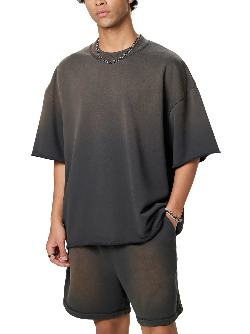 Sun-Fade-Raw-Edge-T-Shirt-mens-loose-fit-oversized-black-gray-white-pink-navy-customisable